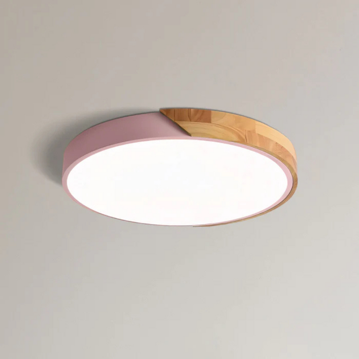 LED Ceiling Lamp with Scandinavian Design in Wood &amp; Acrylic