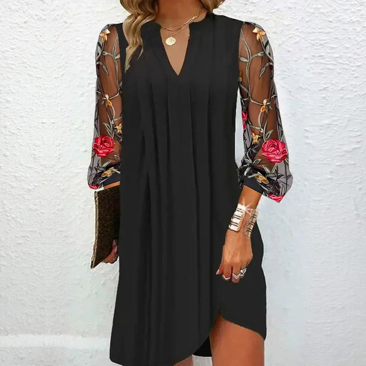 Camille | Elegantes Blumensleeve-Kleid