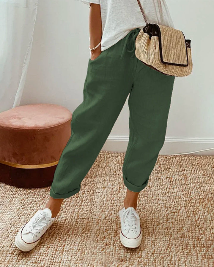 Helga | Stylish Casual Linen Trousers