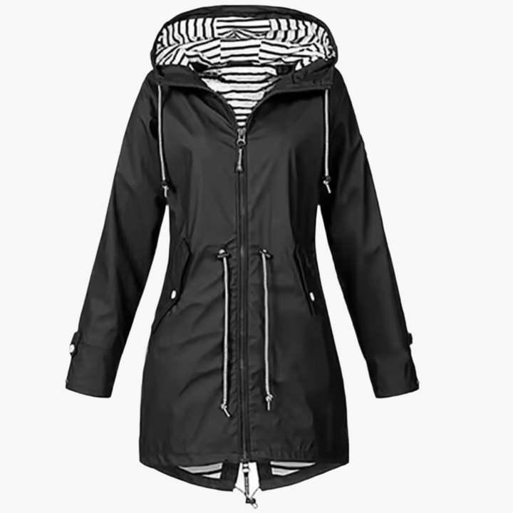 Damen Outdoor Regenjacke mit Kapuze – Wasserdichter Windbreaker für Freizeit, Wandern und den Alltag