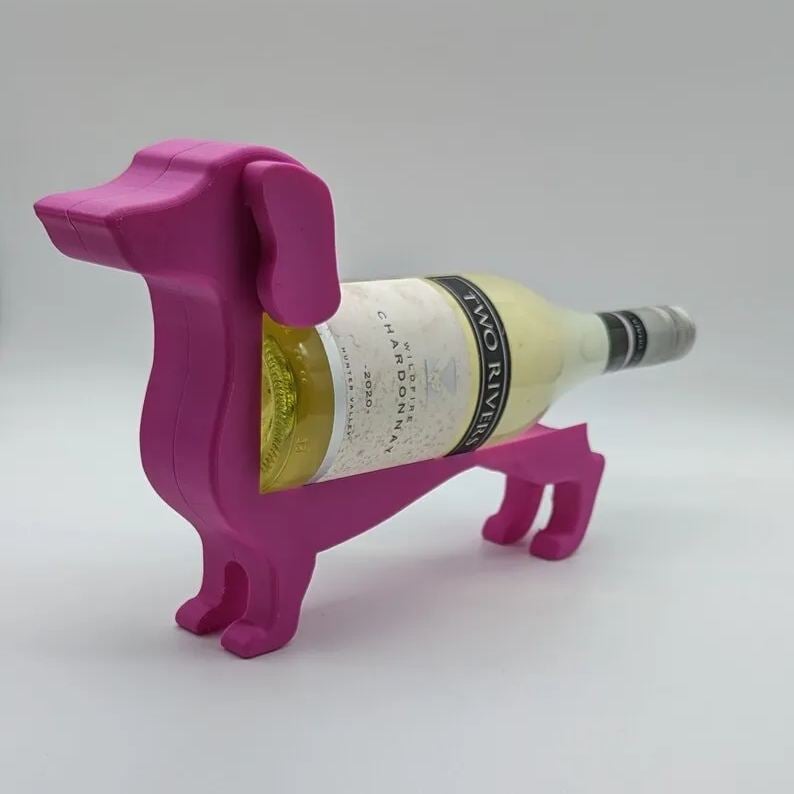 Sandsberg | Dachshund Wine Bottle Holder | Decorative Table Stand Made of Resin | Multiple Colours