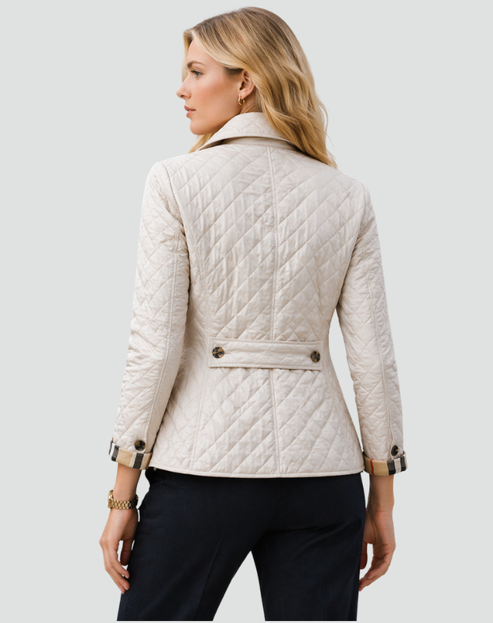 Damen Tussenseizoenjack Regular Fit Mit Stehkragen und Knöpfen