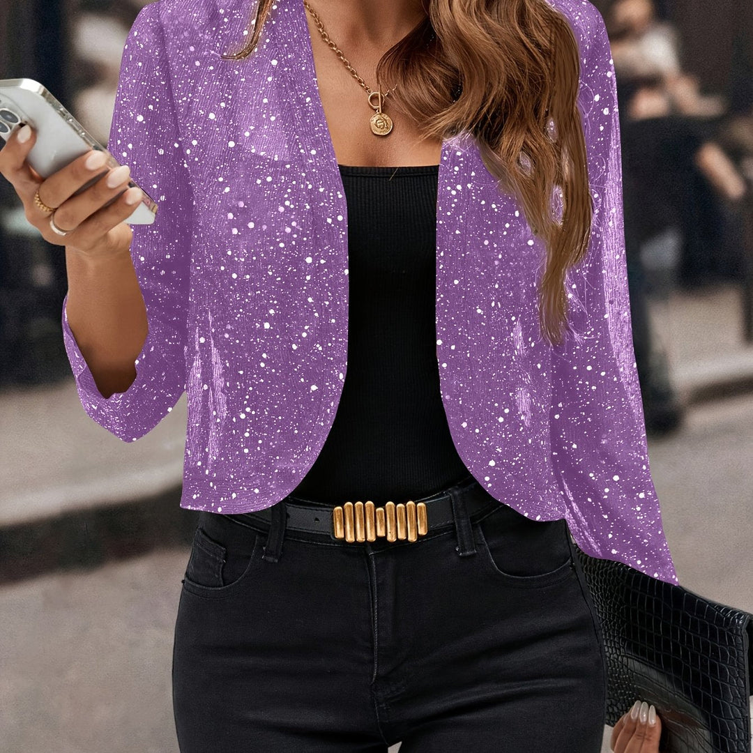 Elaine | Glänzende Cropped Jacke