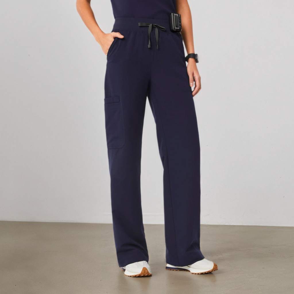 Hochtaillierte Weite Scrub-Hosen für Frauen