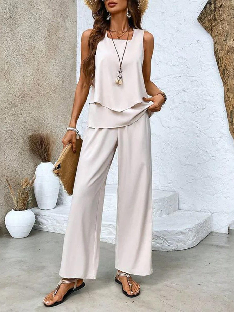 Damen Zweiteiliges Set mit Koordiniertem Design und Vielseitigem Stil