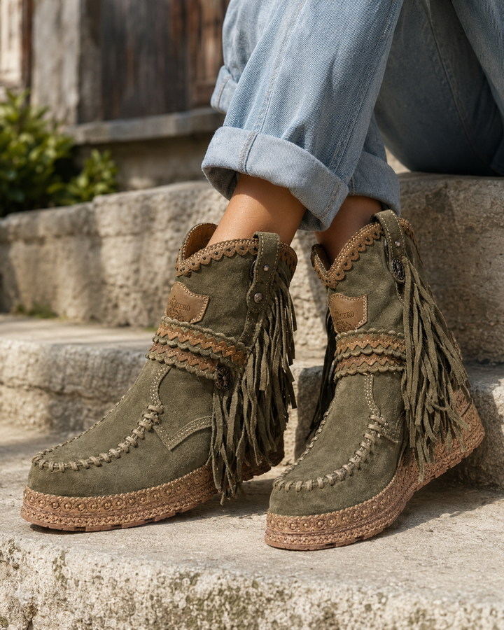 Bottes western bohèmes à franges