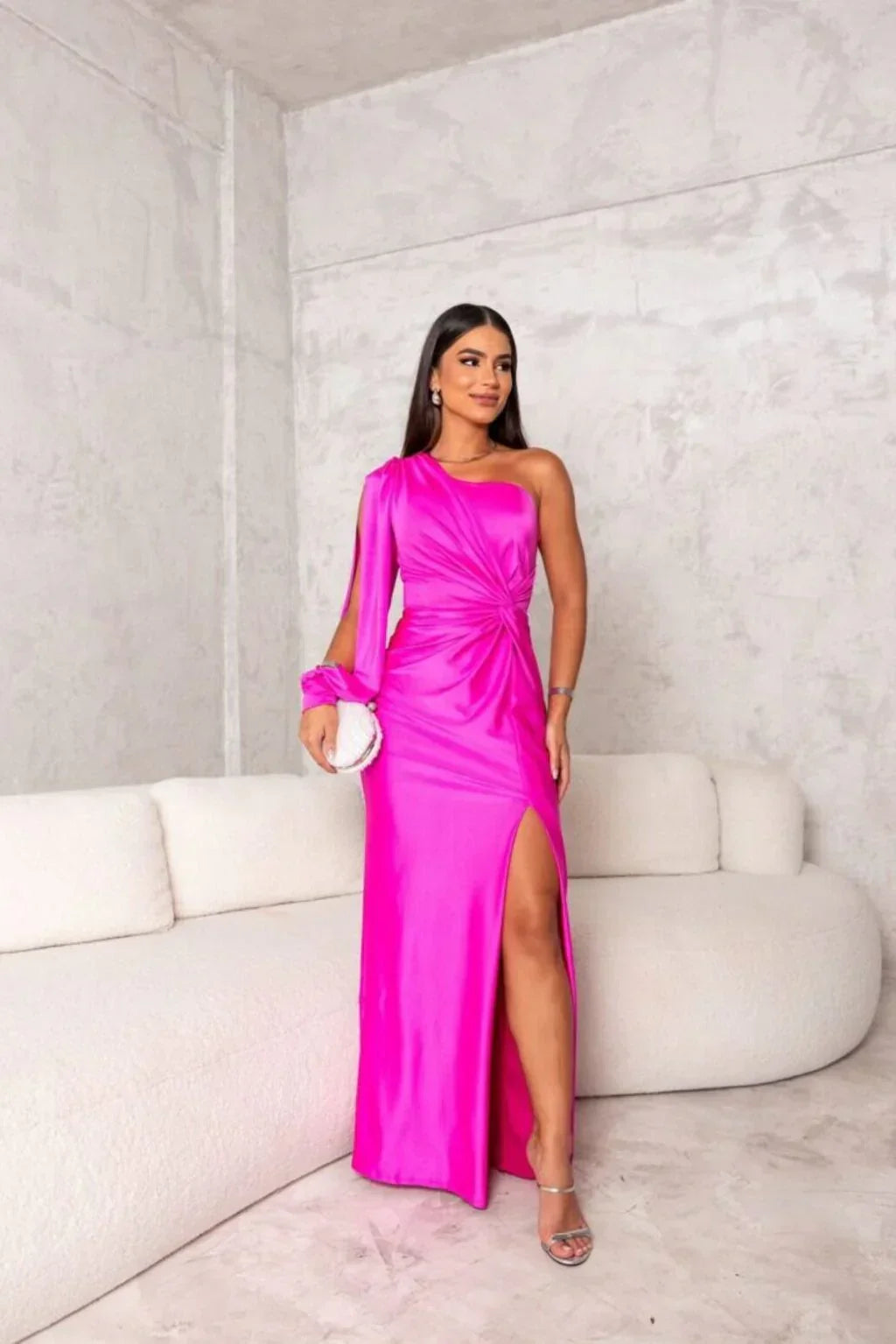 Odette - Elegantes Maxi-Kleid mit Schlitz für Damen