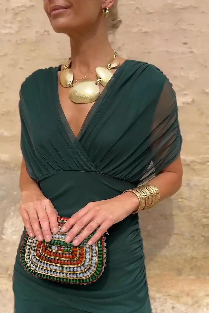 Damen Cocktail Off-Shoulder Floral Maxi Kleid