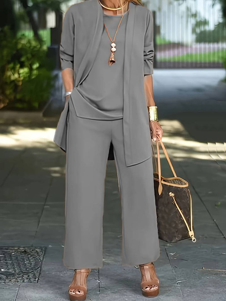 Anna - Drei-Teile Blazer, Tanktop &amp; Weite Hosen Koordinationsset