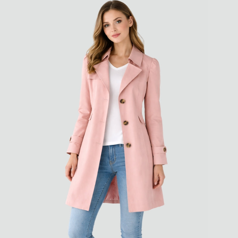 Trench-coat - Manteau léger coupe ajustée à col à revers - Elowen