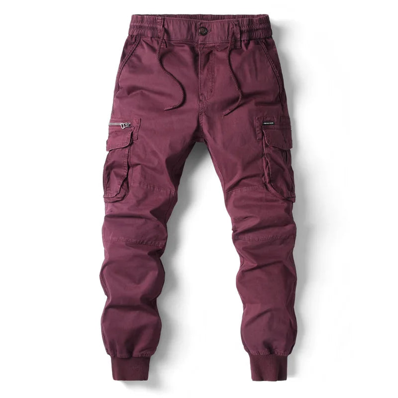 Niel | Joggeur cargo homme multipoches bords-côtes anthracite