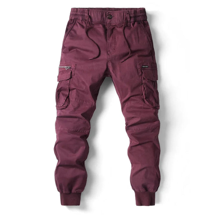 Niel | Joggeur cargo homme multipoches bords-côtes anthracite