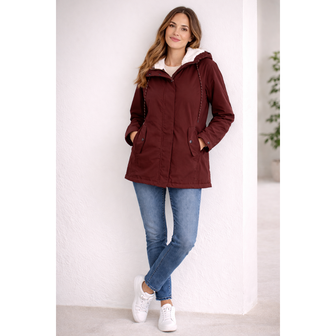 Melissa - Lange Winterjacke mit Kapuze - Gefüttert &amp; Bequem
