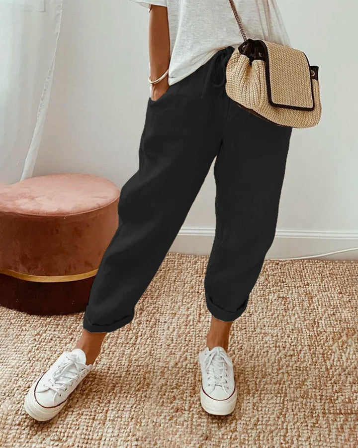 Helga | Stylish Casual Linen Trousers