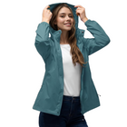 Damen wasserdichte packbare Regenjacke mit Kapuze für Reisen
