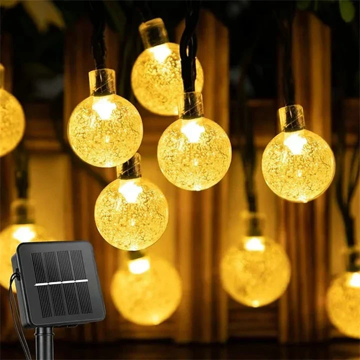 Solar String Lights with Balls | LED Outdoor | Automatic | Garden &amp; Balcony
