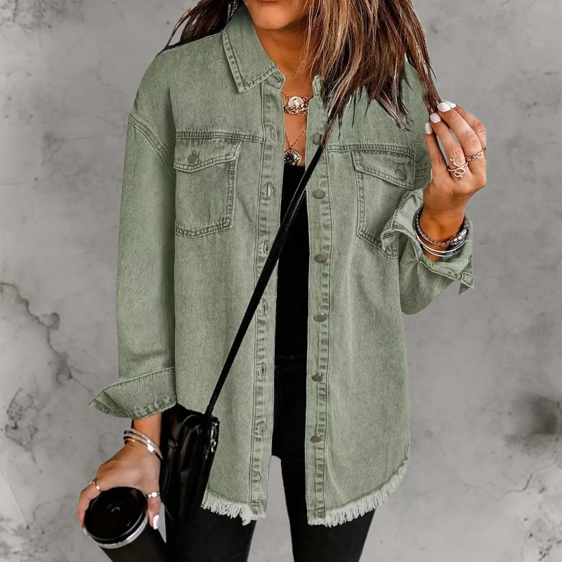 Kian | Lässige Denimjacke mit Knöpfen