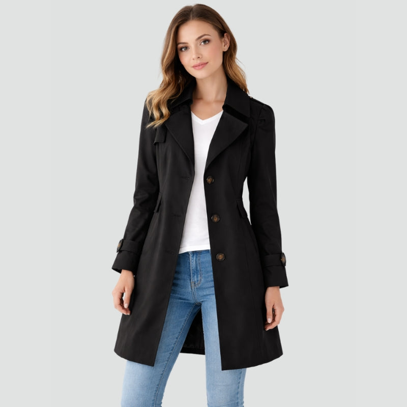 Trench-coat - Manteau léger coupe ajustée à col à revers - Elowen
