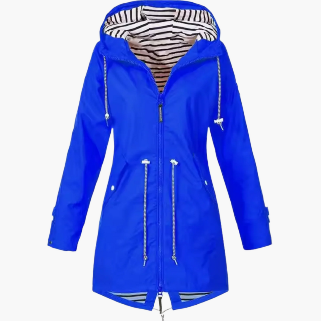 Damen Outdoor Regenjacke mit Kapuze – Wasserdichter Windbreaker für Freizeit, Wandern und den Alltag