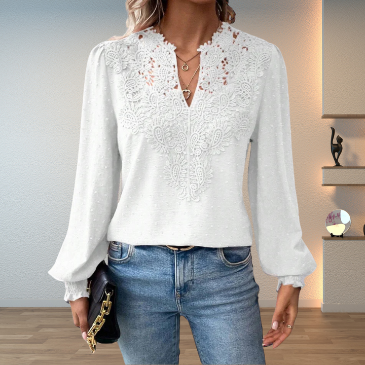 Damen Leichte Bluse aus Atmungsaktivem Stoff mit Lockerer Passform