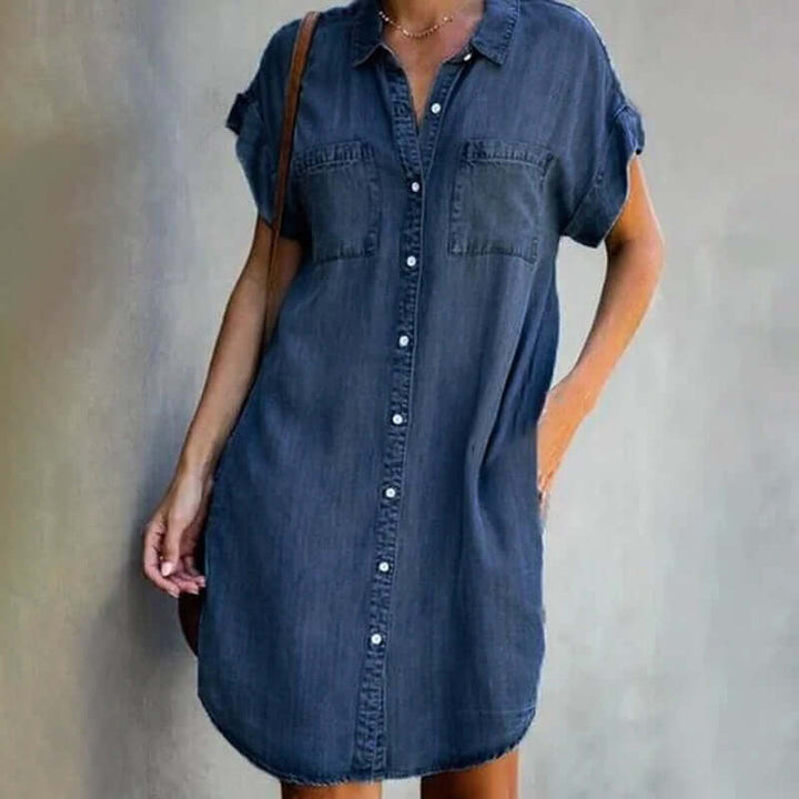 Denim Kleid für Damen mit Bequemer Passform und Zeitlosem Design