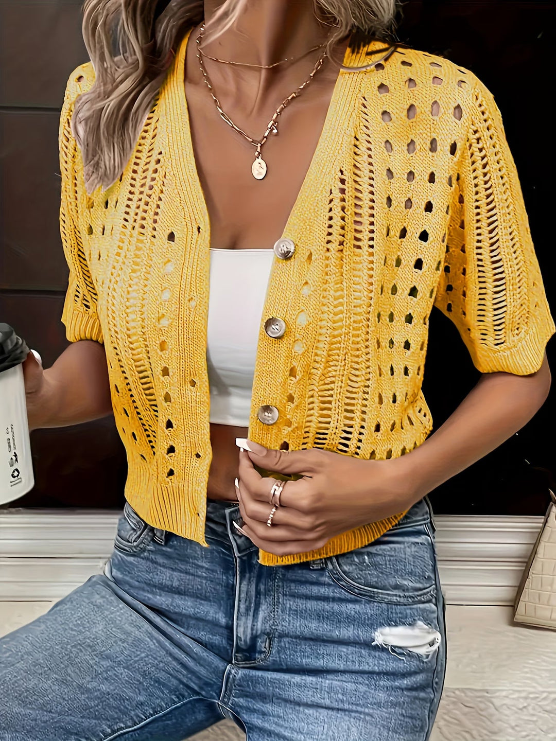 Laurel | Stilvoller Kurzarm-Sommer-Cardigan