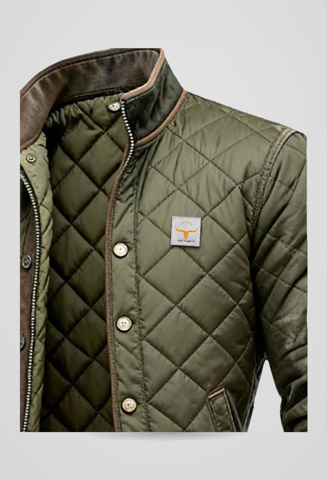 Jasper | Herren Übergröße Steppjacke mit Reißverschluss für Herbst und Winter