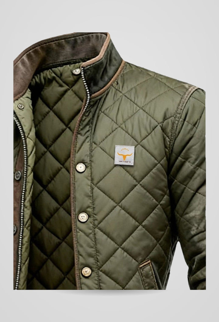 Jasper | Herren Übergröße Steppjacke mit Reißverschluss für Herbst und Winter