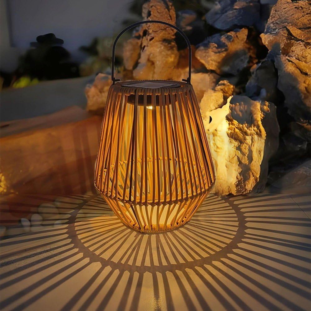 Solar Table Lamp Rattan Look | LED | Wireless | Outdoor