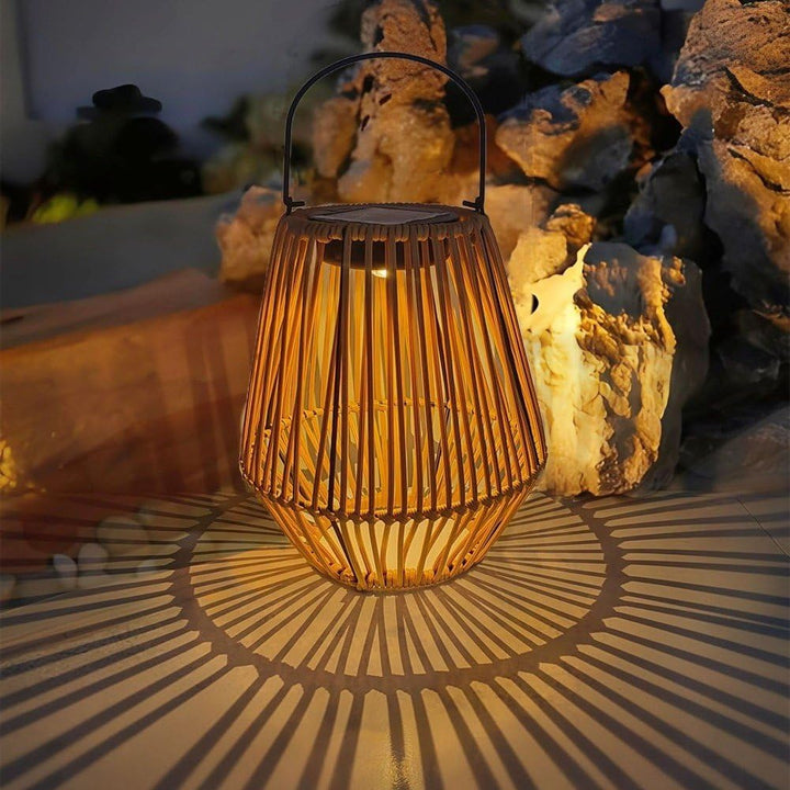Solar Table Lamp Rattan Look | LED | Wireless | Outdoor
