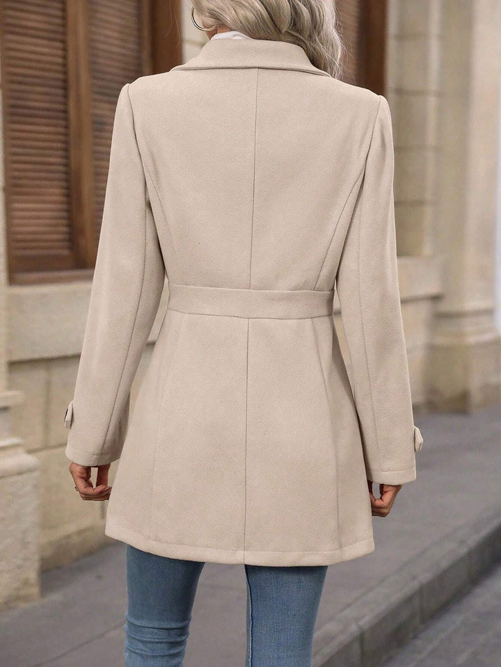 Herbst Damen Trenchcoat Gürtel Tailliert Übergangszeit