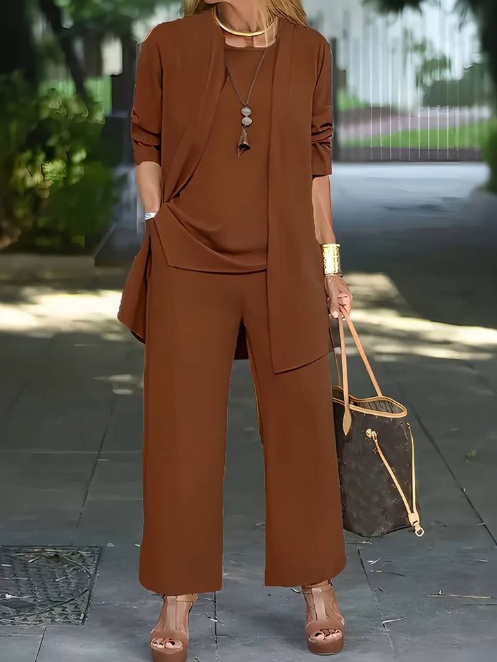 Anna - Drei-Teile Blazer, Tanktop &amp; Weite Hosen Koordinationsset