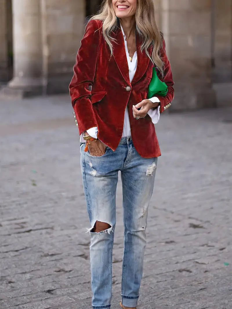 Blazer für Frauen | Ein-Knopf Maßgeschneidert
