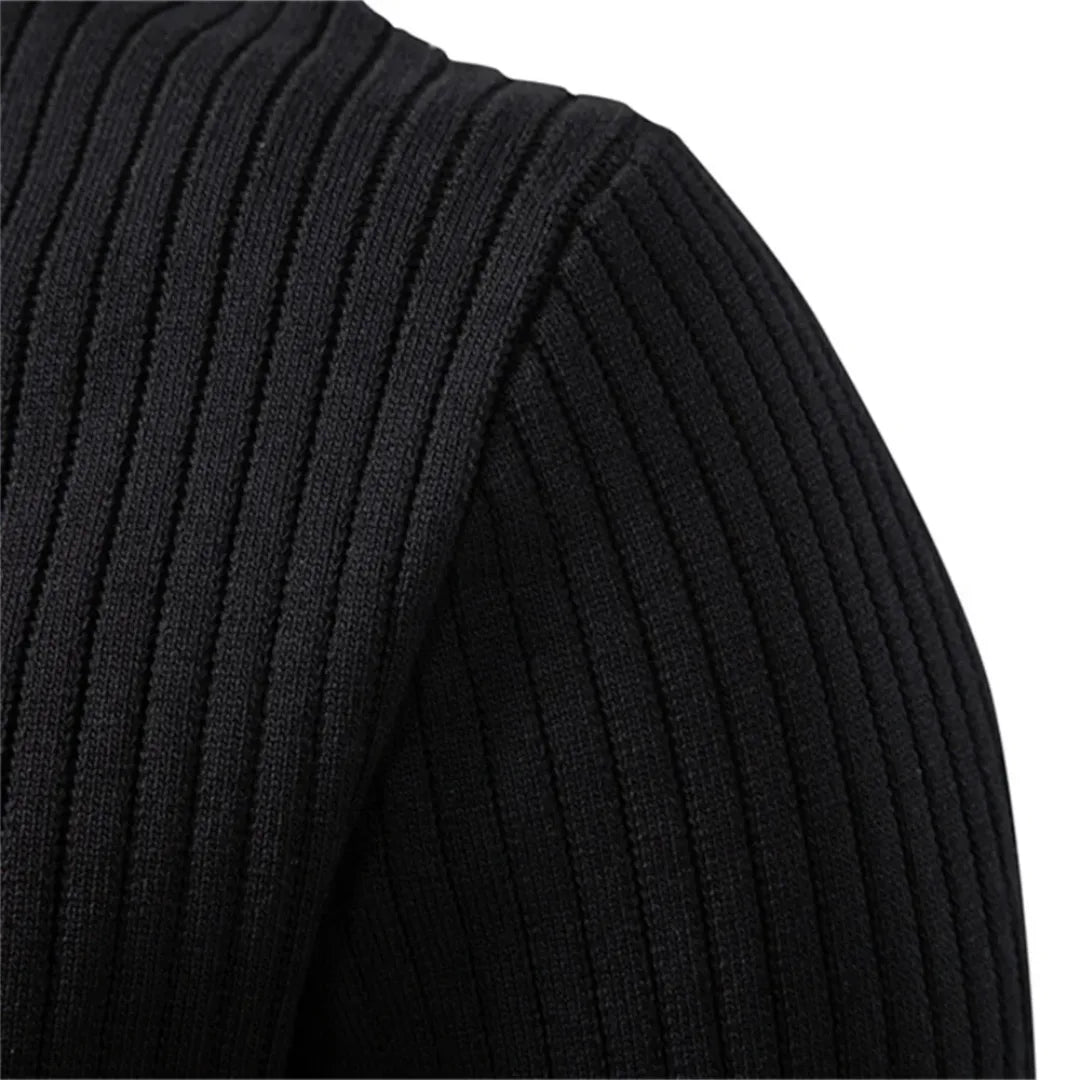 Herrenpullover mit Rundhalsausschnitt und Knopfleiste für den täglichen Gebrauch