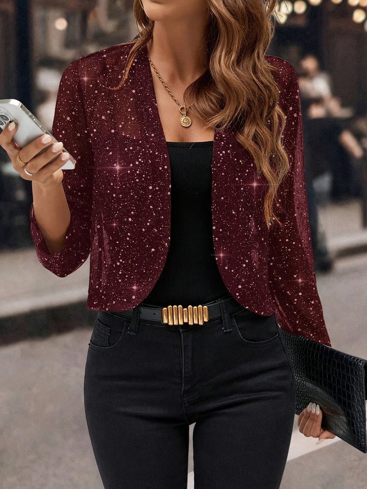 Elaine | Glänzende Cropped Jacke