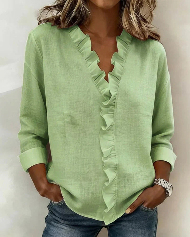 Chloe | Leichte V-Ausschnitt Bluse