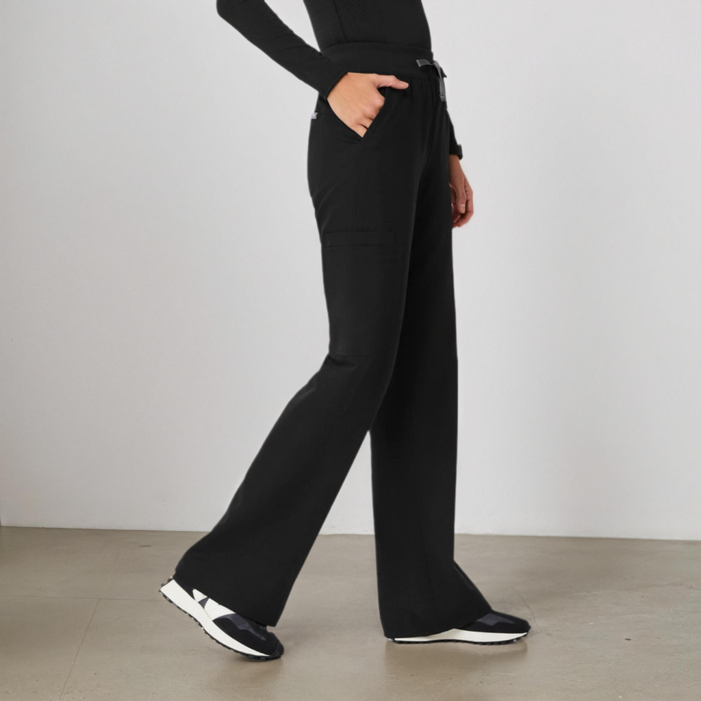 Hochtaillierte Weite Scrub-Hosen für Frauen