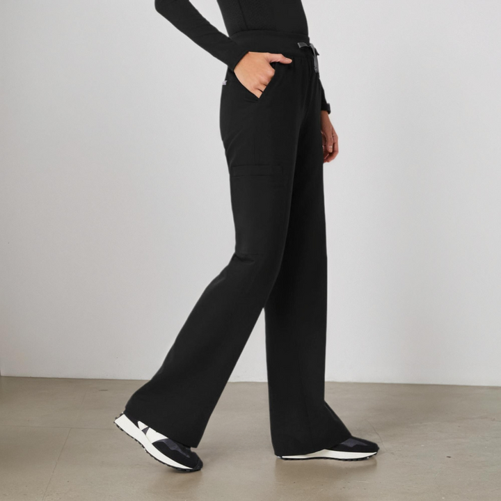 Hochtaillierte Weite Scrub-Hosen für Frauen