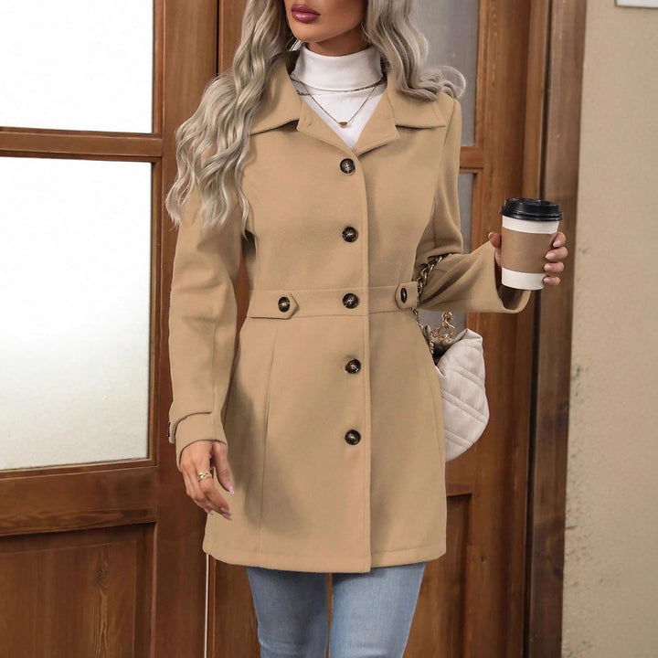 Herbst Damen Trenchcoat Gürtel Tailliert Übergangszeit