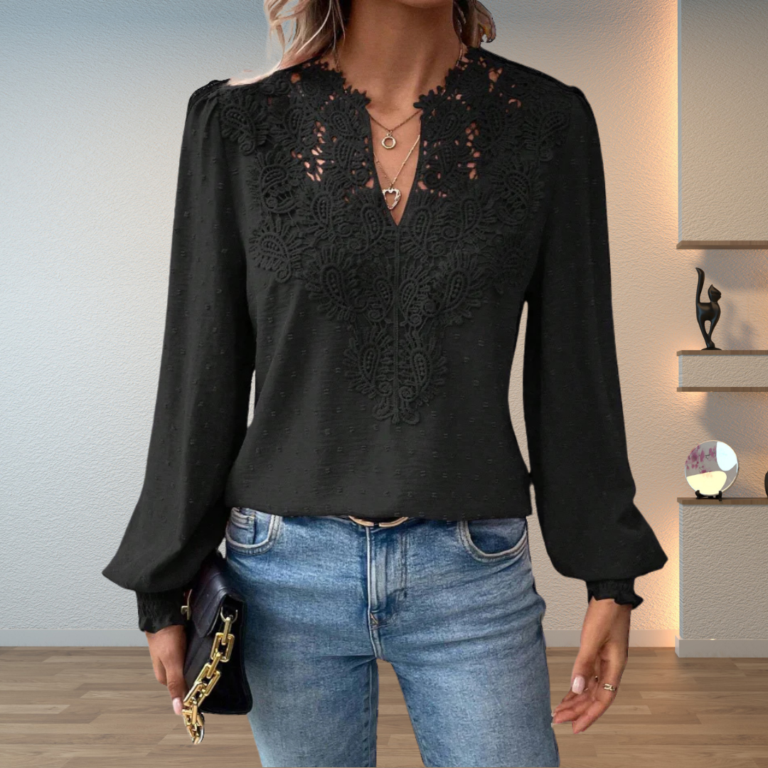 Damen Leichte Bluse aus Atmungsaktivem Stoff mit Lockerer Passform
