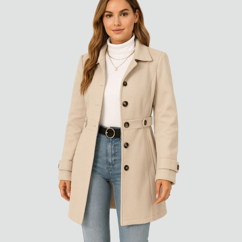 Trench-coat - Manteau léger coupe ajustée à col à revers - Elowen