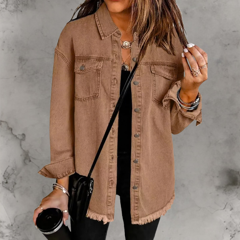 Kian | Lässige Denimjacke mit Knöpfen