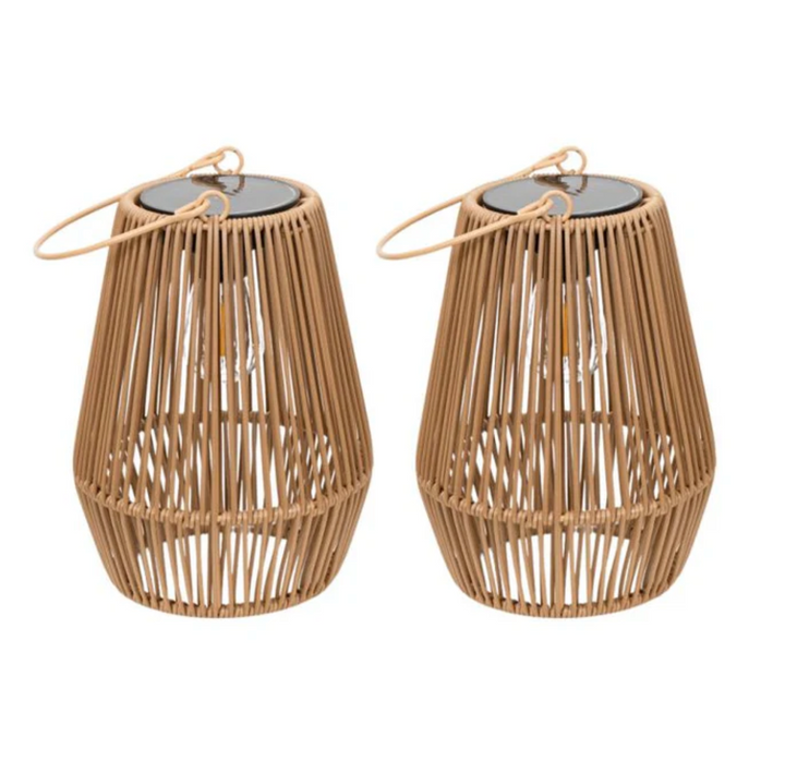 Solar Table Lamp Rattan Look | LED | Wireless | Outdoor