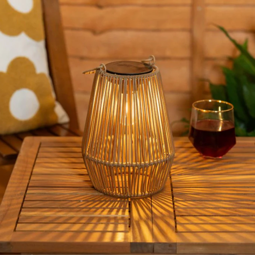 Solar Table Lamp Rattan Look | LED | Wireless | Outdoor