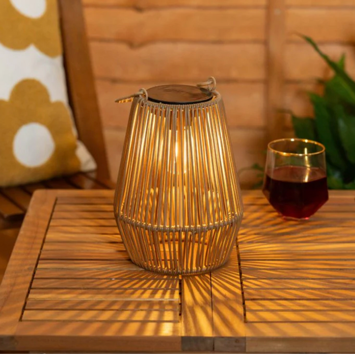Solar Table Lamp Rattan Look | LED | Wireless | Outdoor