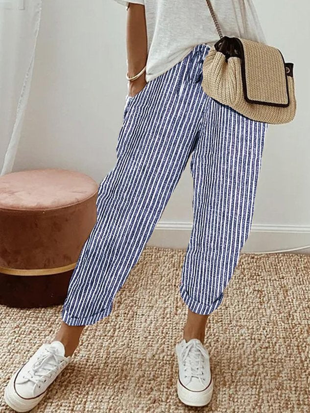 Helga | Stylish Casual Linen Trousers