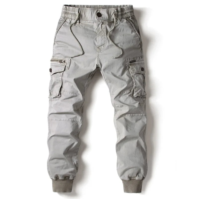 Niel | Joggeur cargo homme multipoches bords-côtes anthracite