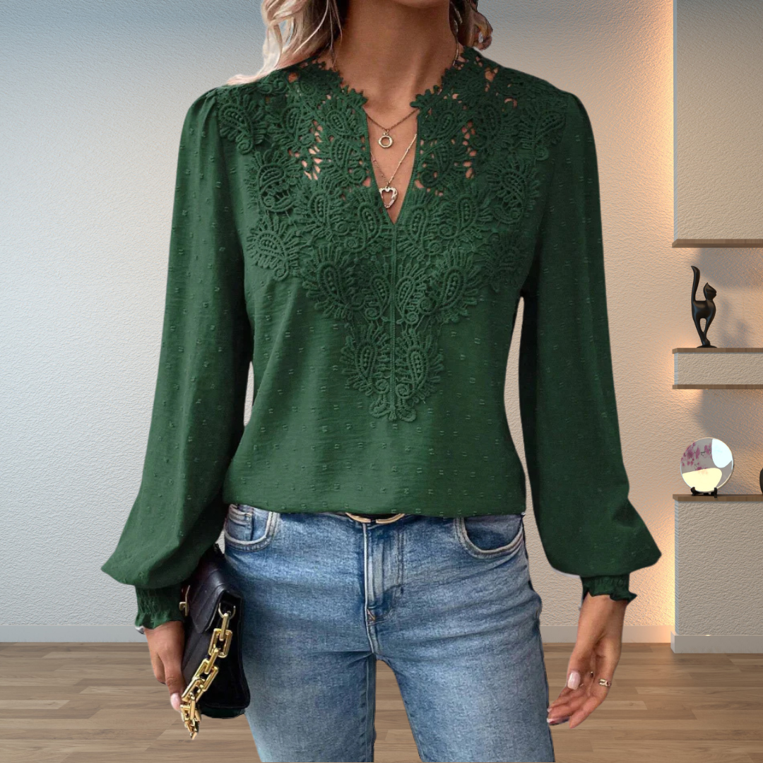 Damen Leichte Bluse aus Atmungsaktivem Stoff mit Lockerer Passform