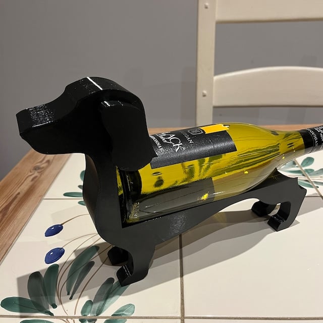 Sandsberg | Dachshund Wine Bottle Holder | Decorative Table Stand Made of Resin | Multiple Colours