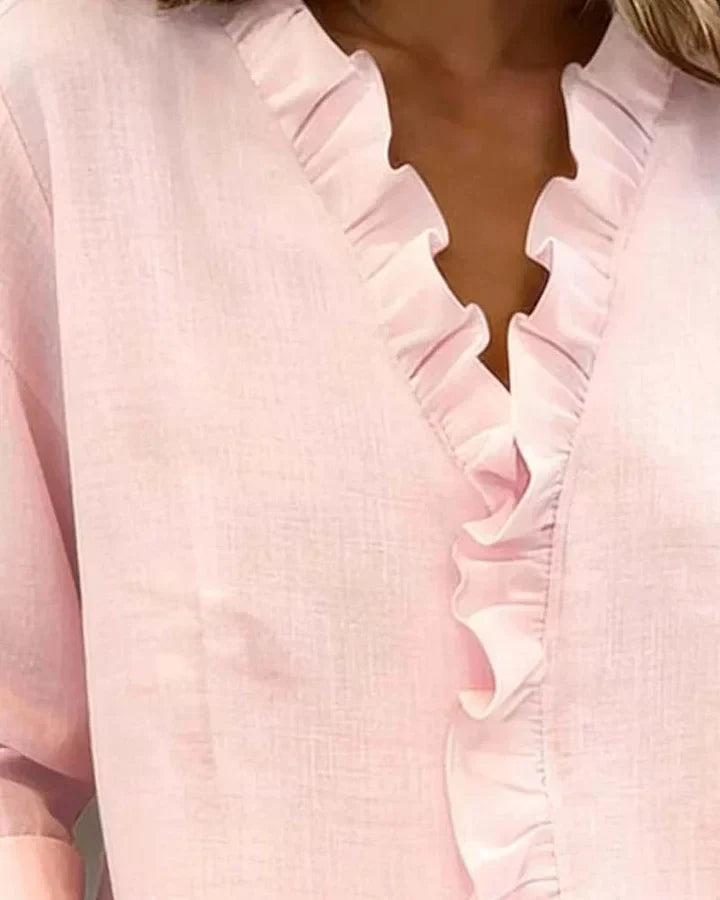 Chloe | Leichte V-Ausschnitt Bluse